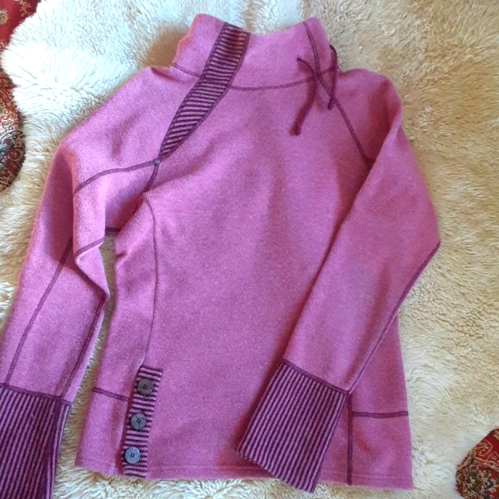 Prana pink wool sweater. Size M